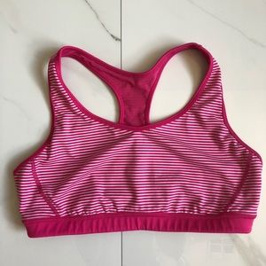 Zella dark pink racer back sports bra